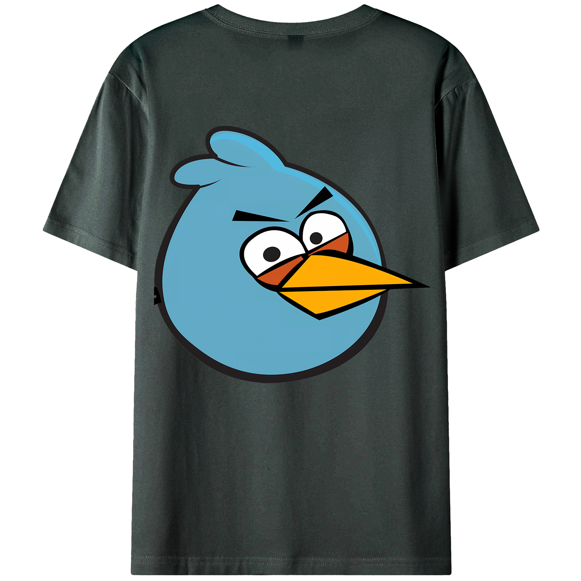 （画像用） Angry Birds アングリーバード 綿100％ メンズ半袖Tシャツ（バックプリント） 通気性